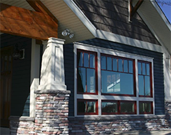 Alaskan house with vapor barrier installed.